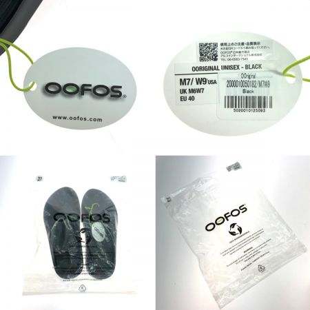  OOFOS ウーファス OORIGINAL リカバリーサンダル 26cm ユニセックス M7-W9 ブラック