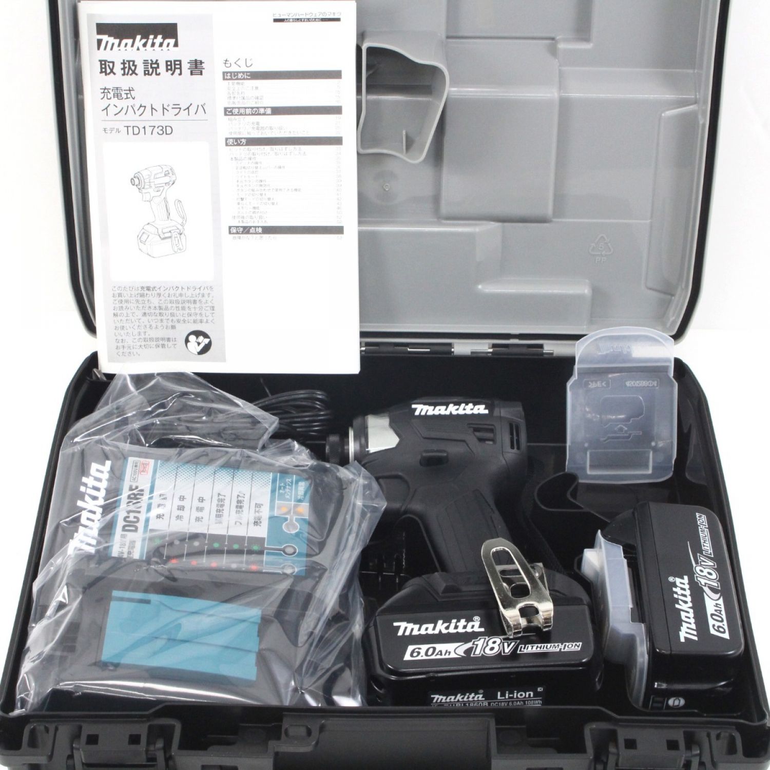 中古】 MAKITA マキタ 充電式インパクトドライバ TD173DRGXB 18V 6.0Ah