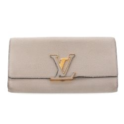 $$ LOUIS VUITTON ルイヴィトン ポルトフォイユ・カプシーヌ 長財布 M61249 ベージュ Cランク