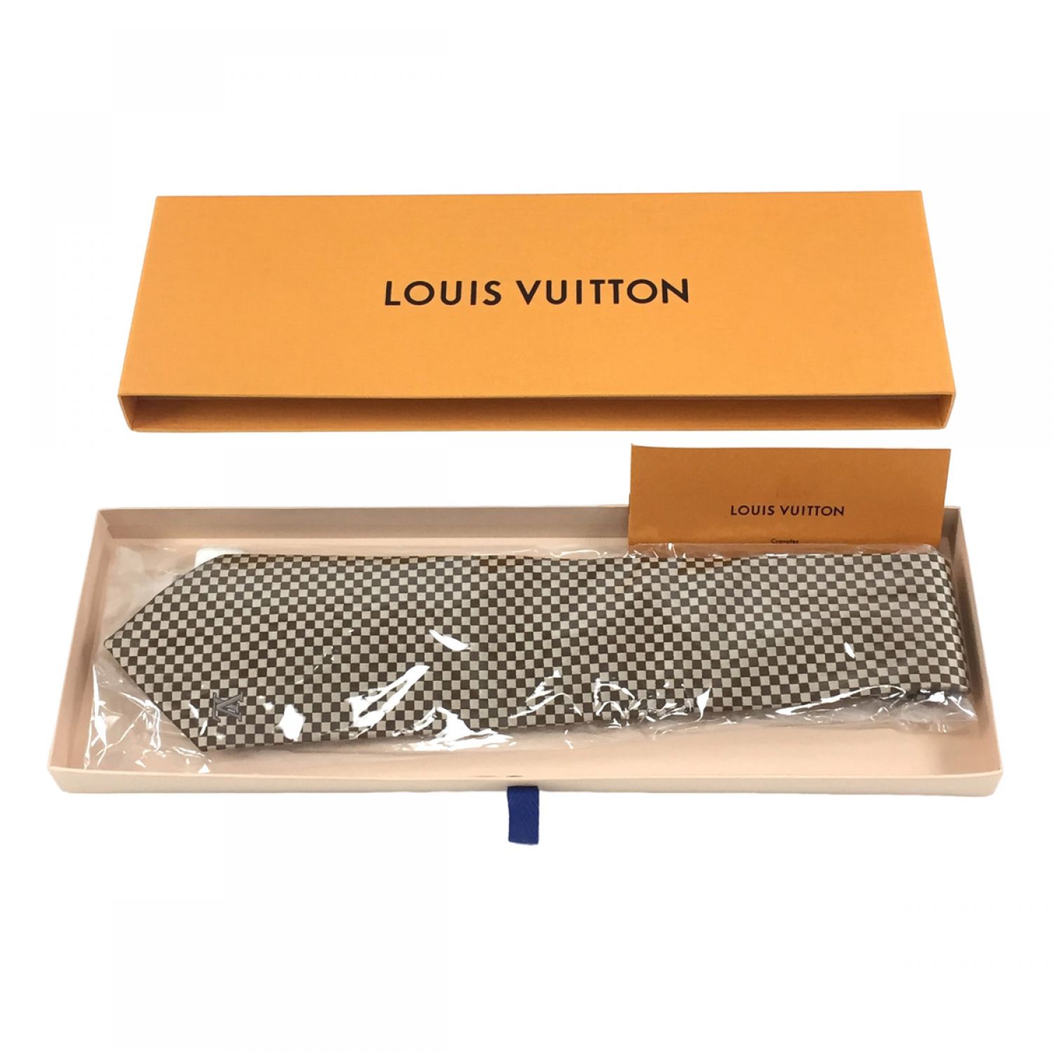 中古】 LOUIS VUITTON ルイヴィトン ネクタイ ダミエ M74032 Aランク