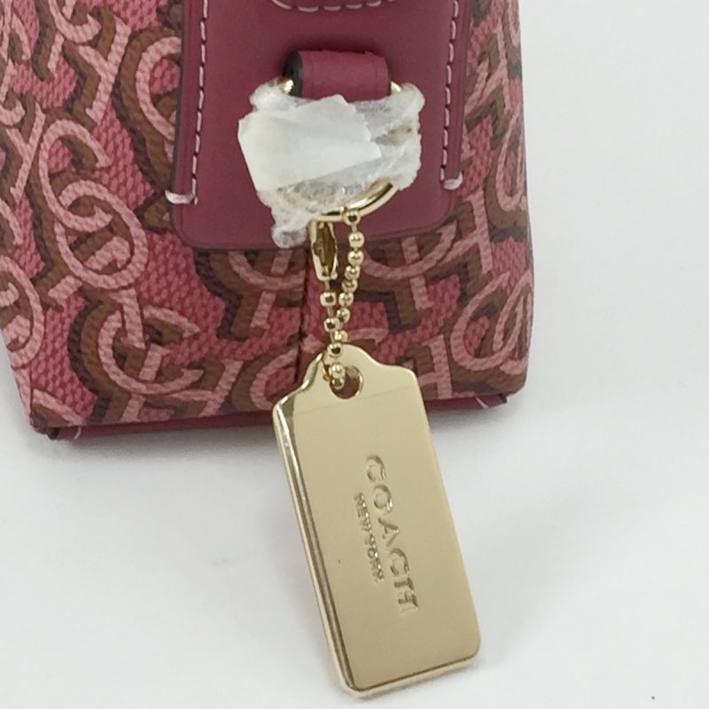 中古】 COACH コーチ ショルダーバッグ CF343 ショッキングピンク