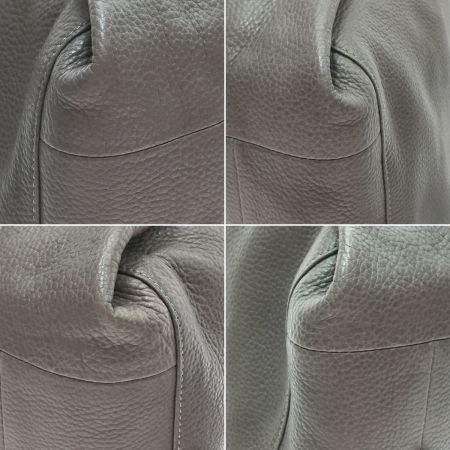  BEAUGRAND ショルダーバッグ レザー JRAタグ付 グレー