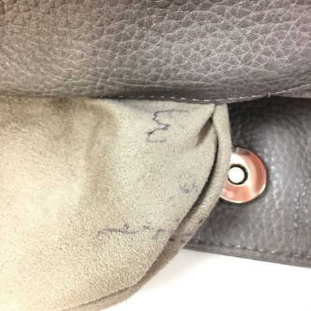  BEAUGRAND ショルダーバッグ レザー JRAタグ付 グレー