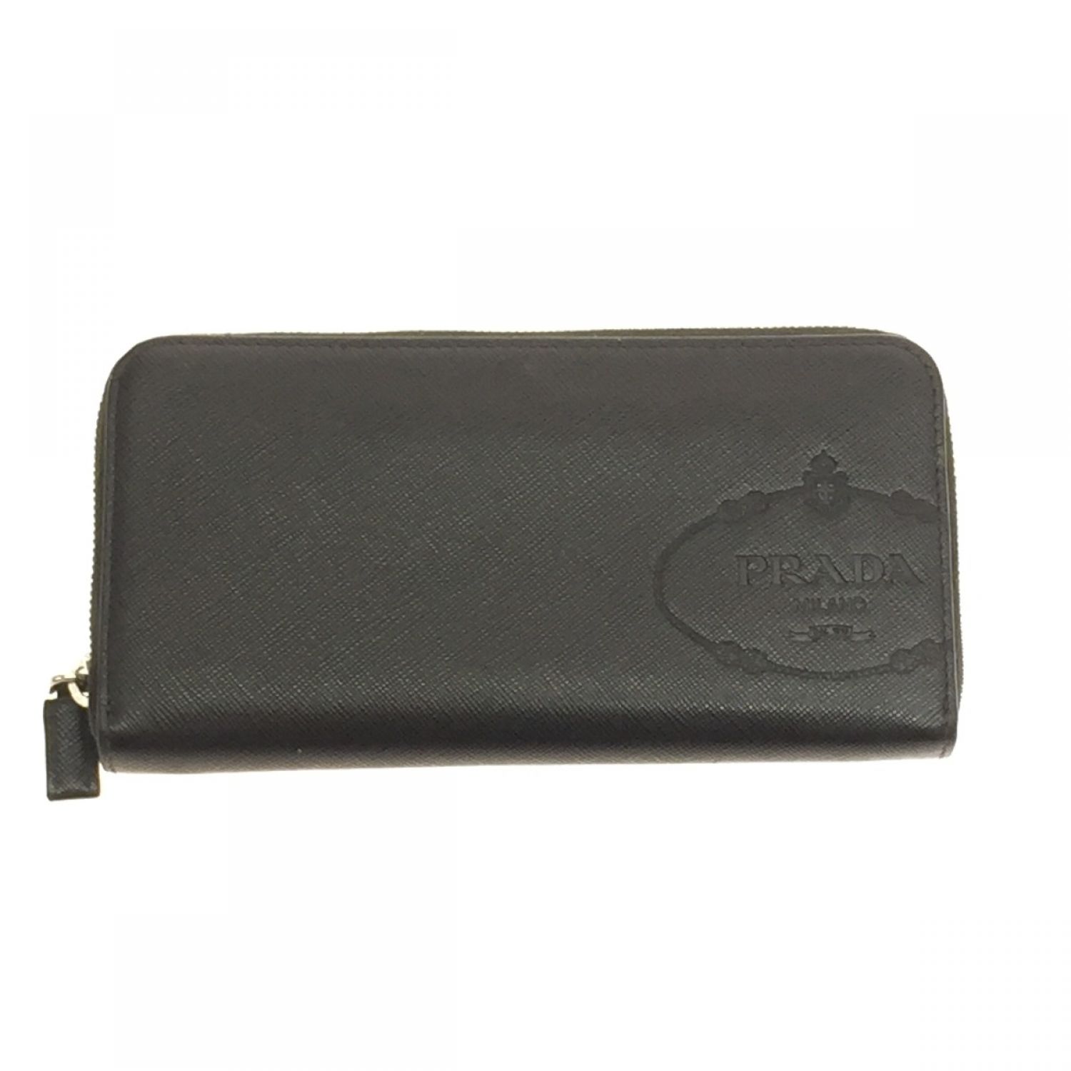 中古】 PRADA プラダ レザー 長財布 ラウンドファスナー 2ML317