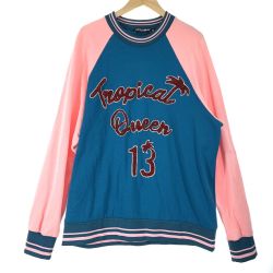 $$ DOLCE & GABBANA ドルチェアンドガッバーナ レディース スウェット  SIZE 46 ピンク×ブルー Bランク