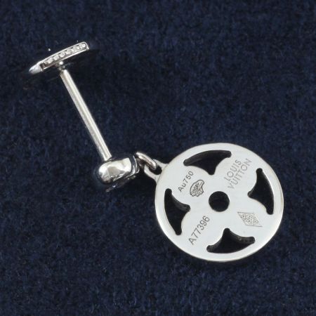  LOUIS VUITTON ルイヴィトン ダイヤモンド ピュスモノグラムイディール ピアス 18K Au750