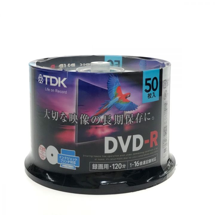 TDK 録画用DVD-R デジタル放送対応(CPRM) 1-16倍速 録画用120分 インクジェットプリンタ対応 50枚入  GDR-120DPWC50PF｜中古｜なんでもリサイクルビッグバン