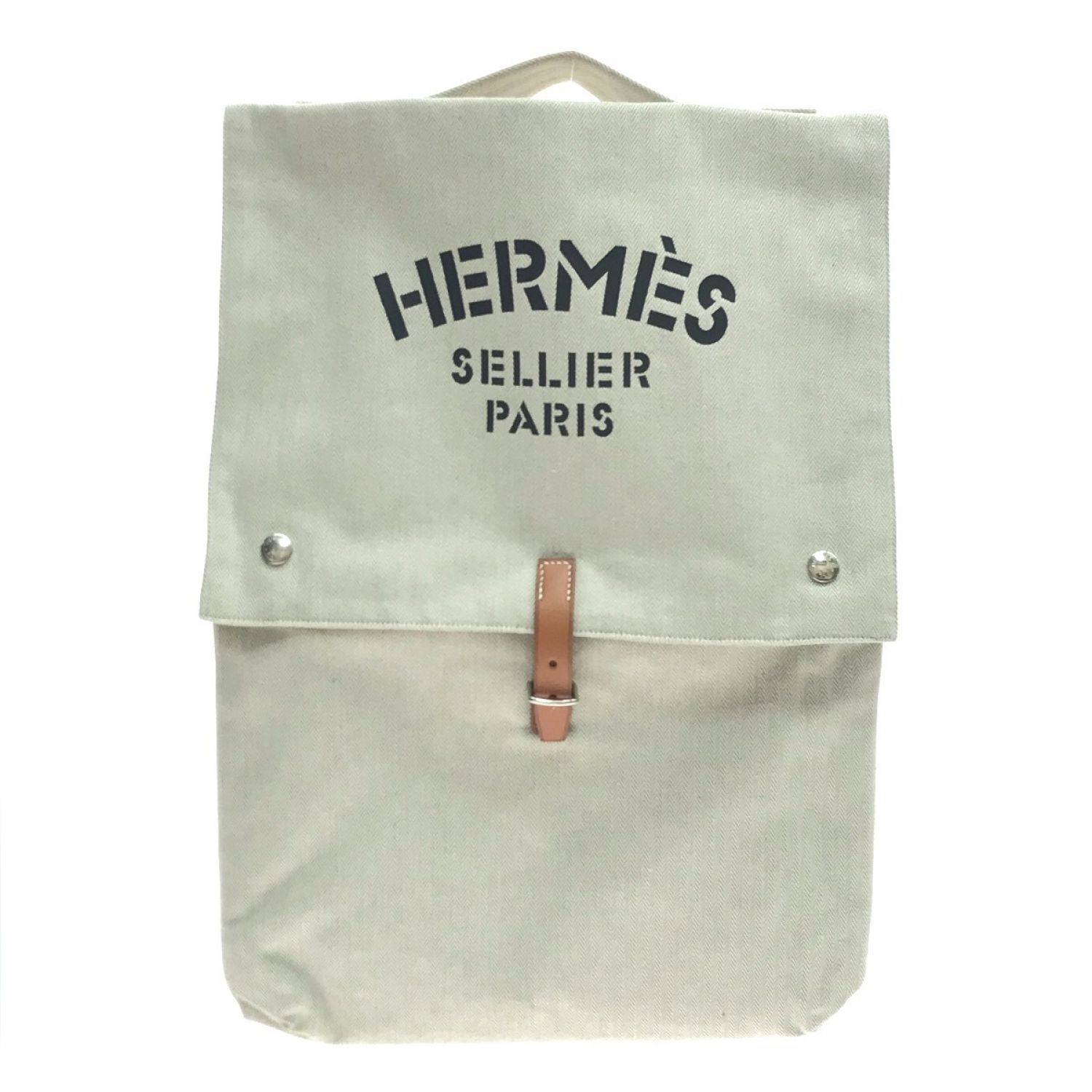 中古】 HERMES エルメス バギーバゲッジ アリーヌ ベージュ Aランク