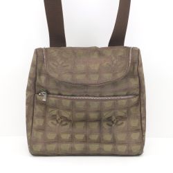 $$ CHANEL シャネル ニュートラベルライン ショルダーバッグ ブラウン Cランク