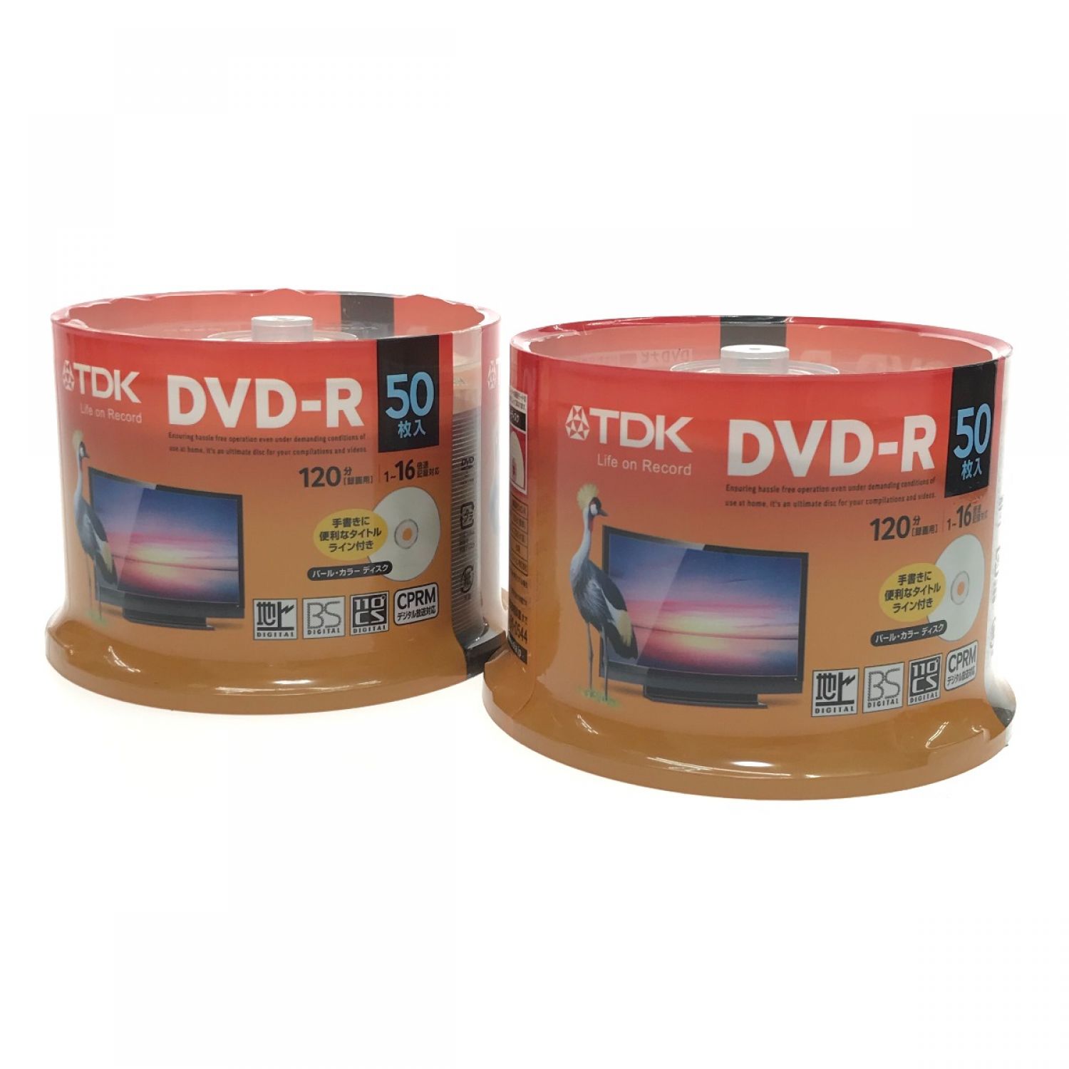 中古】 TDK 録画用DVD-R デジタル放送対応(CPRM) 1-16倍速対応 120分 パールカラーディスク 50枚スピンドル×2  DR120DALC50PUE Nランク｜総合リサイクルショップ なんでもリサイクルビッグバン オンラインストア