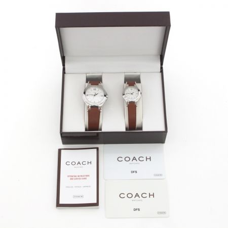 COACH コーチ メンズ・レディースクォーツ ペアウォッチ 0155/0154