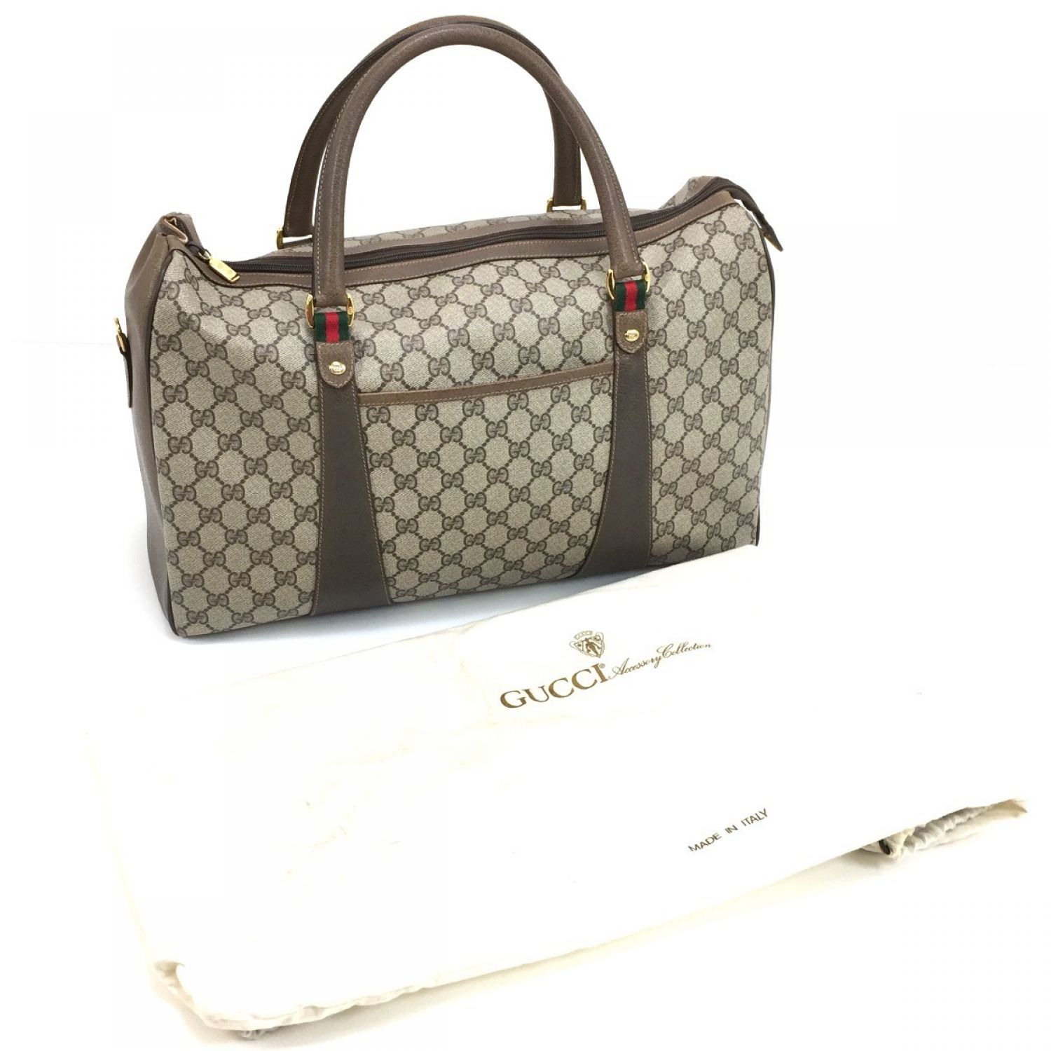 中古】 GUCCI グッチ ボストンバッグ GG 40.02.073 オールドグッチ