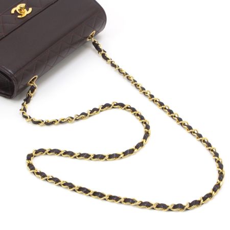  CHANEL シャネル マトラッセ  ショルダーバッグ  レザー  ダークブラウン