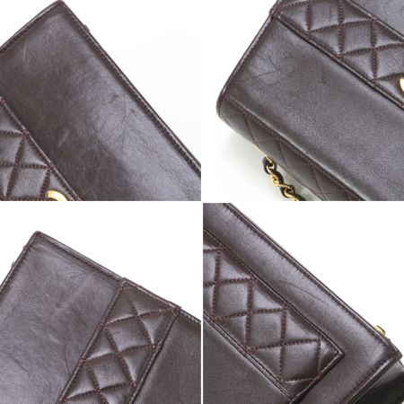  CHANEL シャネル マトラッセ  ショルダーバッグ  レザー  ダークブラウン