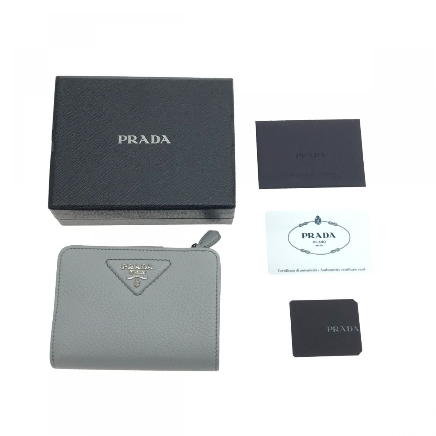 中古】 PRADA プラダ 1ML018 ライトグレー Aランク｜総合リサイクル