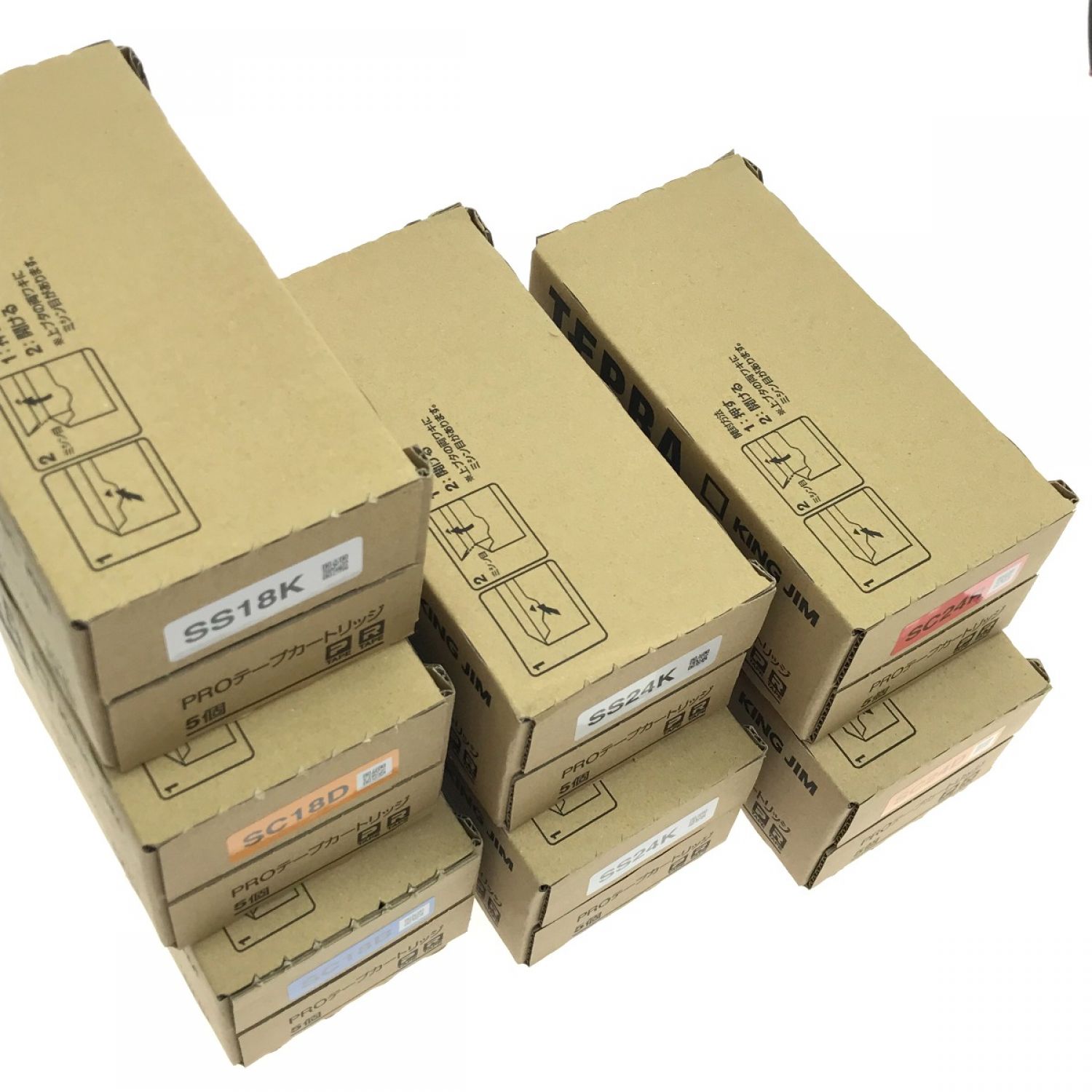 TEPRA PRO テプラ テープカードリッジ 5個×7箱セット まとめ売り Nランク