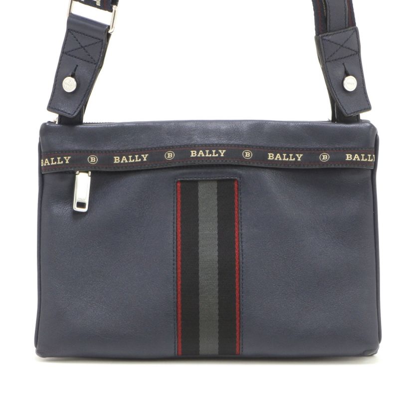 中古】 BALLY バリー ショルダーバッグ サコッシュ ネイビー｜総合