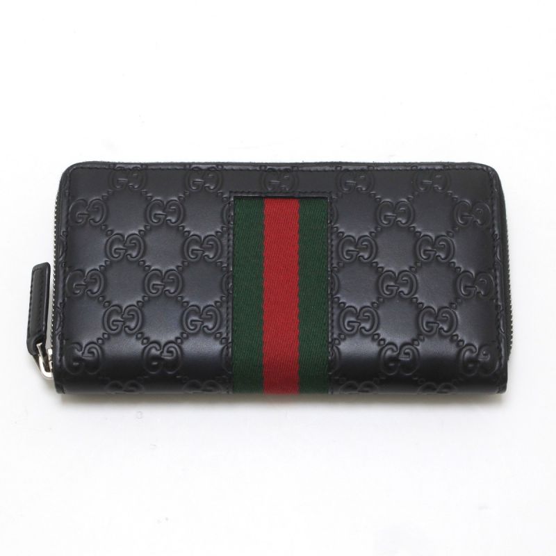 中古】 GUCCI グッチ グッチシマ シェリーライン 長財布 408831