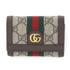  GUCCI グッチ GG オフディア 三つ折りウォレット  財布 644334 ブラウン Bランク