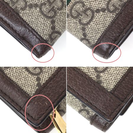  GUCCI グッチ GG オフディア 三つ折りウォレット  財布 644334 ブラウン