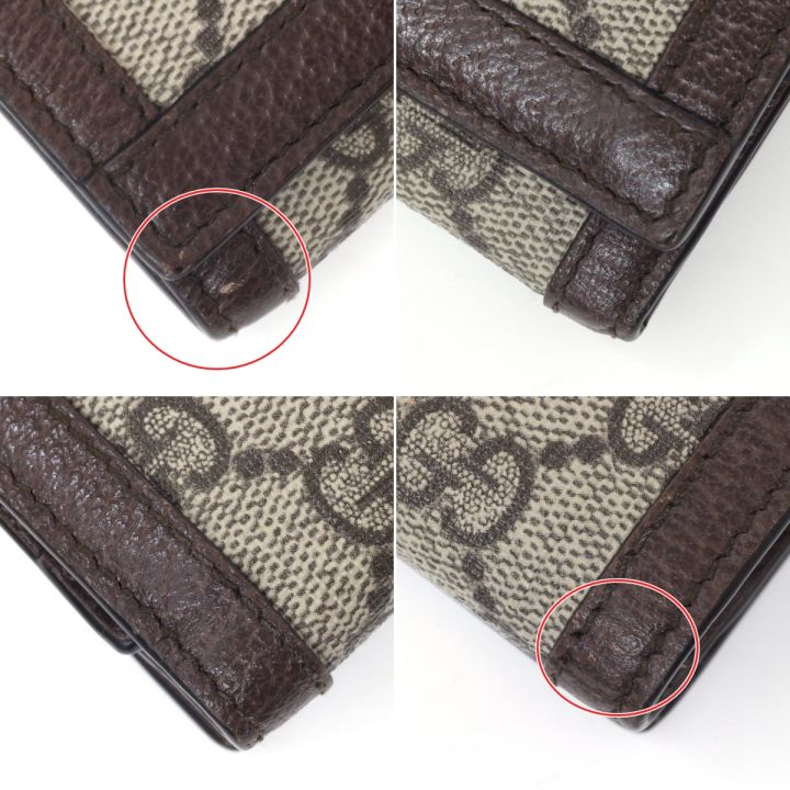 GUCCI グッチ GG オフディア 三つ折りウォレット 財布 644334 ブラウン