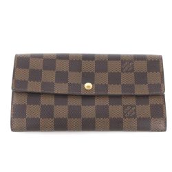 $$ LOUIS VUITTON ルイヴィトン ダミエ・ジェア 長財布 N61734 ブラウン Bランク