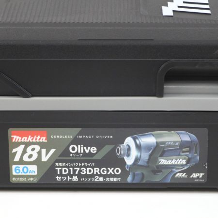  MAKITA マキタ 充電式インパクトドライバ TD173DRGXO オリーブ 18V 6.0Ah ② 未開封・ TD173DRGXO オリーブ