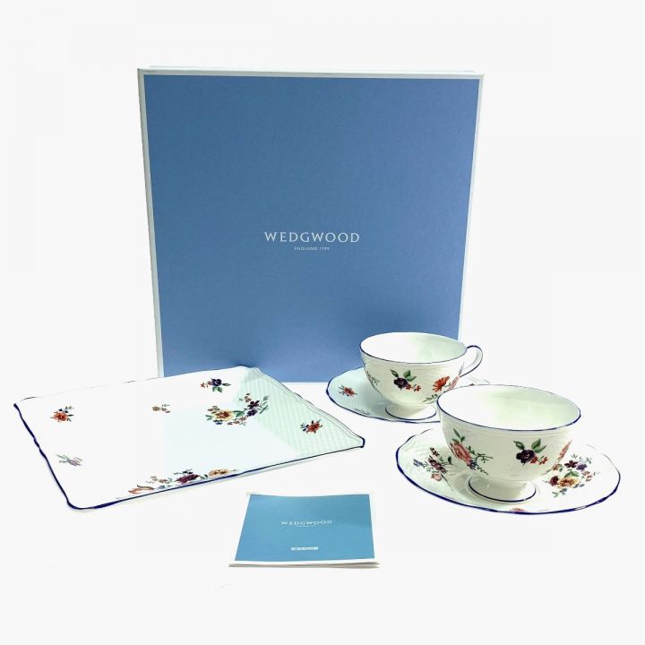 Wedgwood ウェッジウッド 洋食器 カップ&ソーサー ペアモーニングセット/タフェッタフラワー｜中古｜なんでもリサイクルビッグバン