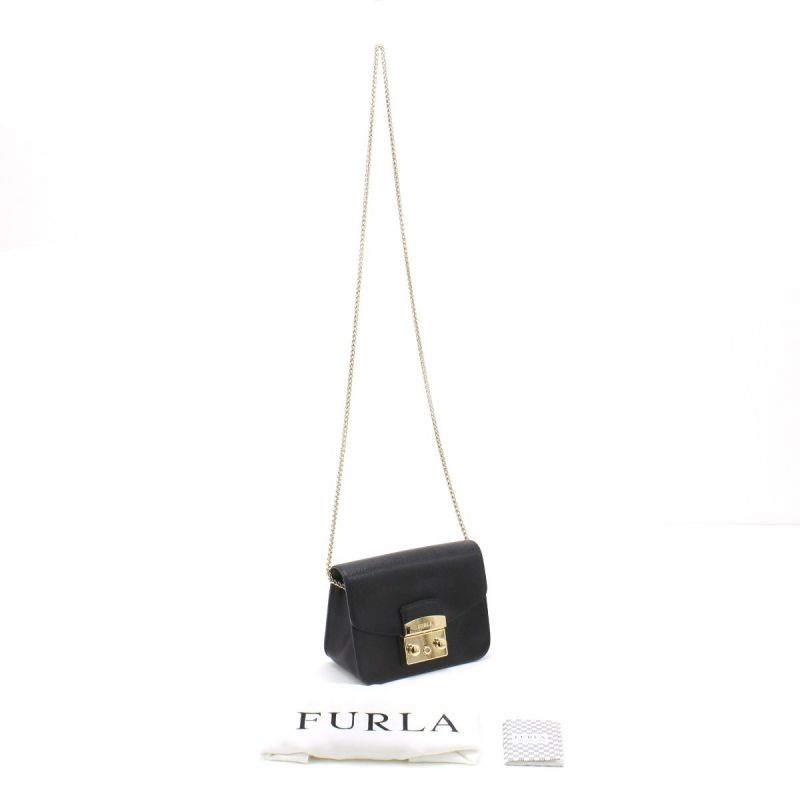 中古】 FURLA フルラ ショルダーバッグ 265332/G6400/B5 ブラック