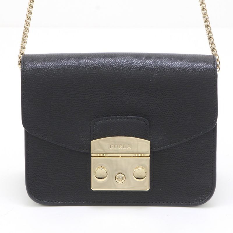 中古】 FURLA フルラ ショルダーバッグ 265332/G6400/B5 ブラック