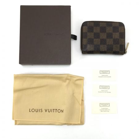  LOUIS VUITTON ルイヴィトン ダミエ ジッピーコイン パース N63070 ブラウン