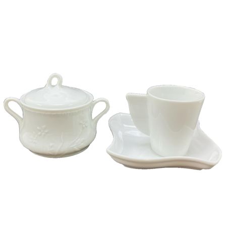  RICHARD GINORI リチャード・ジノリ カップ&ソーサー デダロホワイトデミタス シュガーポット アイリス