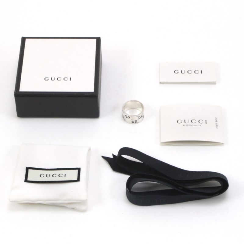 中古】 GUCCI グッチ アクセサリー ゴーストリング 19号 SILVER925