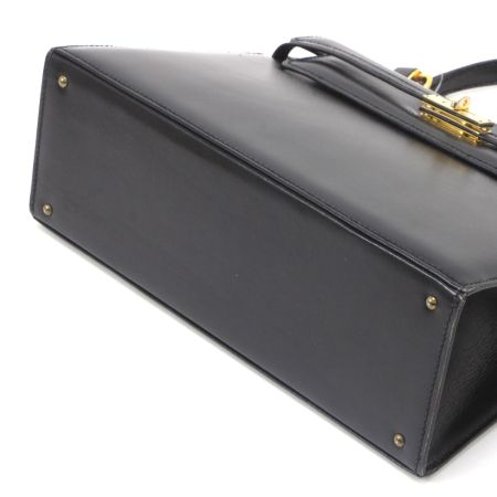  MORABITO レディース ハンドバッグ レザー パドロック＆キー付 ブラック