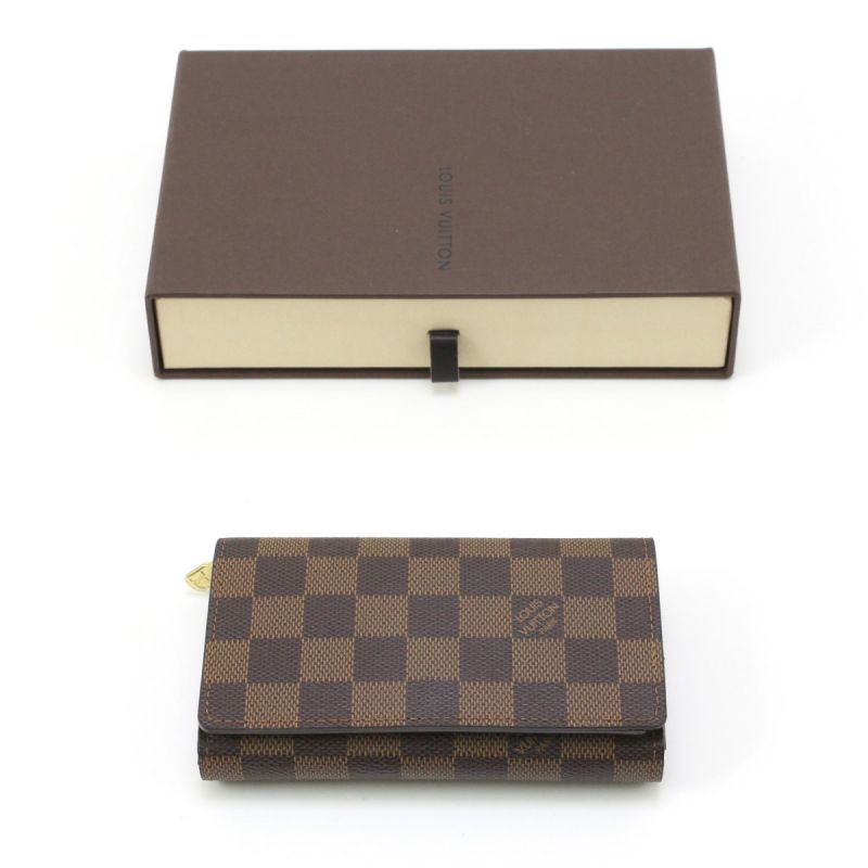 中古】 LOUIS VUITTON ルイヴィトン ダミエ ポルト フォイユ ...