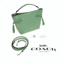 $$ COACH コーチ ショルダーバッグ レザー アンディ クロスボディ a2370-ch197 エメラルドグリーン Aランク