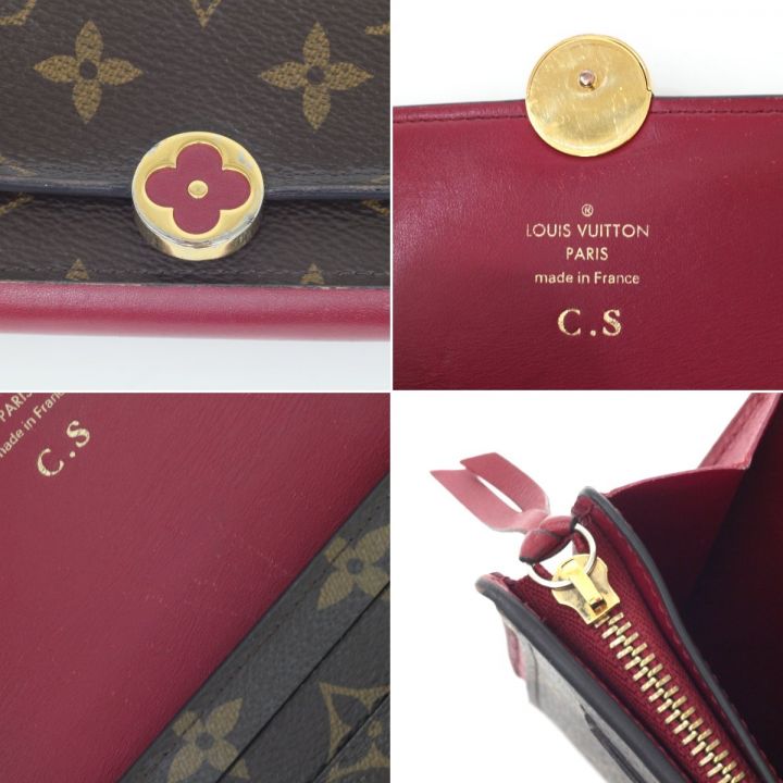 LOUIS VUITTON ルイヴィトン モノグラム ポルトフォイユ フロール コンパクト フューシャ 2つ折り財布  M64588｜中古｜なんでもリサイクルビッグバン