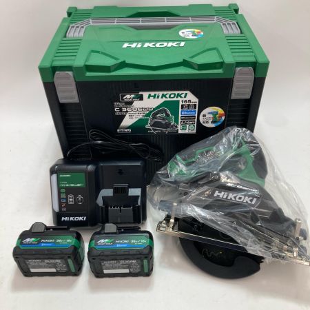 HiKOKI ハイコーキ コードレス丸のこ C3606DB 2XPSZ グリーン 充電器・充電池2個・ケース付