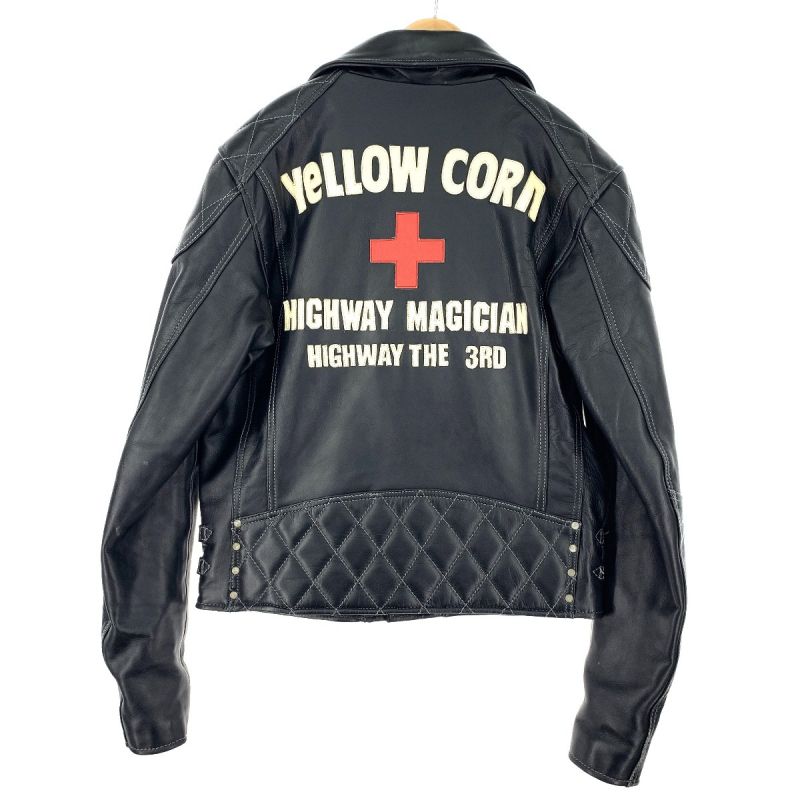 中古】 YELLOW CORN イエローコーン メンズ ライダースジャケット SIZE