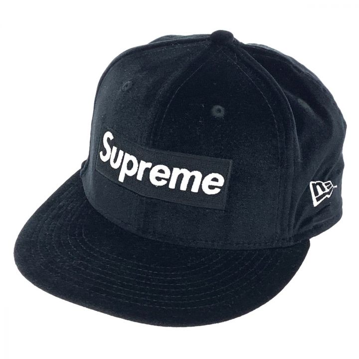 Supreme シュプリーム メンズ 帽子 キャップ Velour Box Logo NEWERA 22AW SIZE 7 5/8 60.6cm  ブラック×グリーン｜中古｜なんでもリサイクルビッグバン