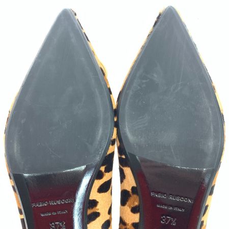  FABIO RUSCONI レディース パンプス 37 1/2 レオパード柄 ベージュ