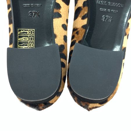  FABIO RUSCONI レディース パンプス 37 1/2 レオパード柄 ベージュ
