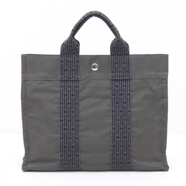 HERMES エルメス エールラインPM トートバッグ カデナ鍵付 グレー 