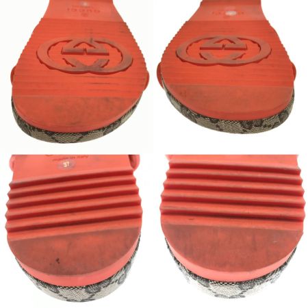  GUCCI グッチ サンダル THENORTHFACE/679947 23.5-24cm 37 オレンジ×ブラウン