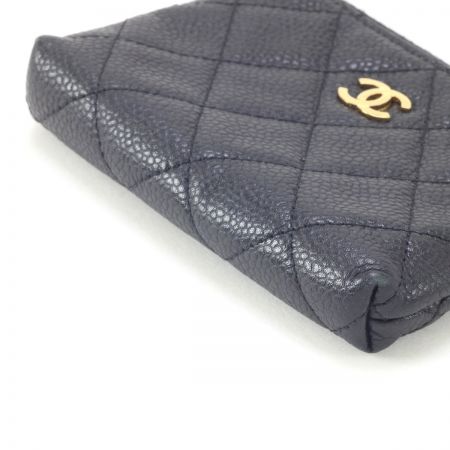  CHANEL シャネル レディース 財布 コインケース キャビアスキン 17133940 キーリング付 ブラック