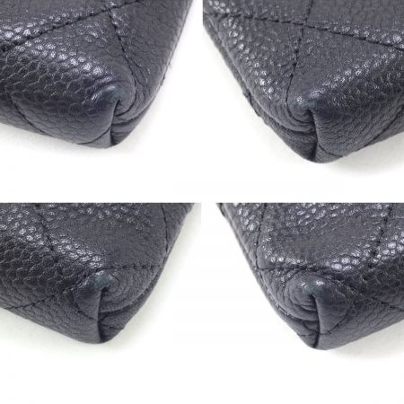  CHANEL シャネル レディース 財布 コインケース キャビアスキン 17133940 キーリング付 ブラック