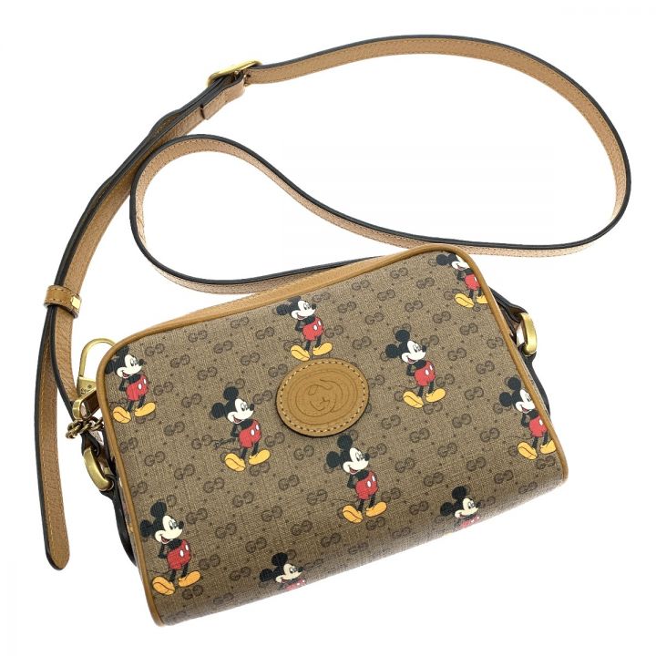 GUCCI グッチ レディース ショルダーバッグ ディズニーミッキーコラボ 602536 ベージュ｜中古｜なんでもリサイクルビッグバン