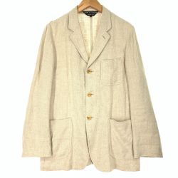 $$ COMME des GARCONS コムデギャルソン メンズ ジャケット SIZE M  麻 PE-J073 PE-J073 ベージュ Bランク