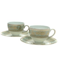 $$ Wedgwood ウェッジウッド 洋食器 カップ&ソーサー コロンビアセージグリーン 2Pセット Aランク