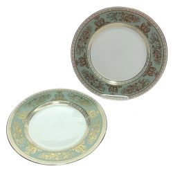 $$ Wedgwood ウェッジウッド 洋食器 プレート コロンビアセージグリーン 2Pセット Aランク